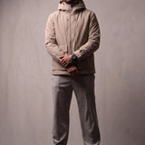 Light Padded Jacket in Beige, front view, full length