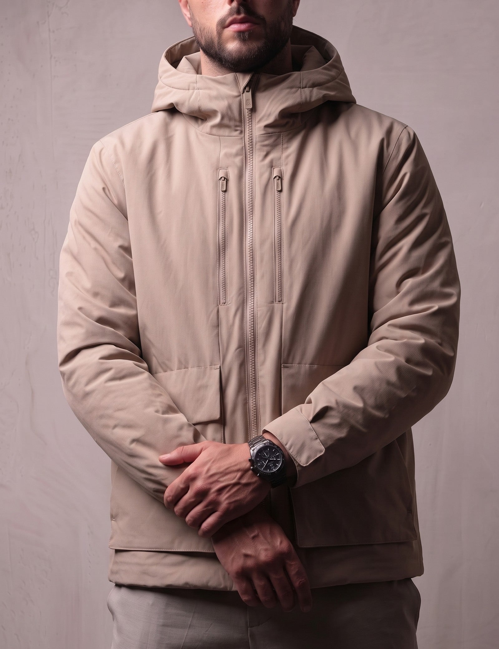 Light Padded Jacket, close-up of the upper body