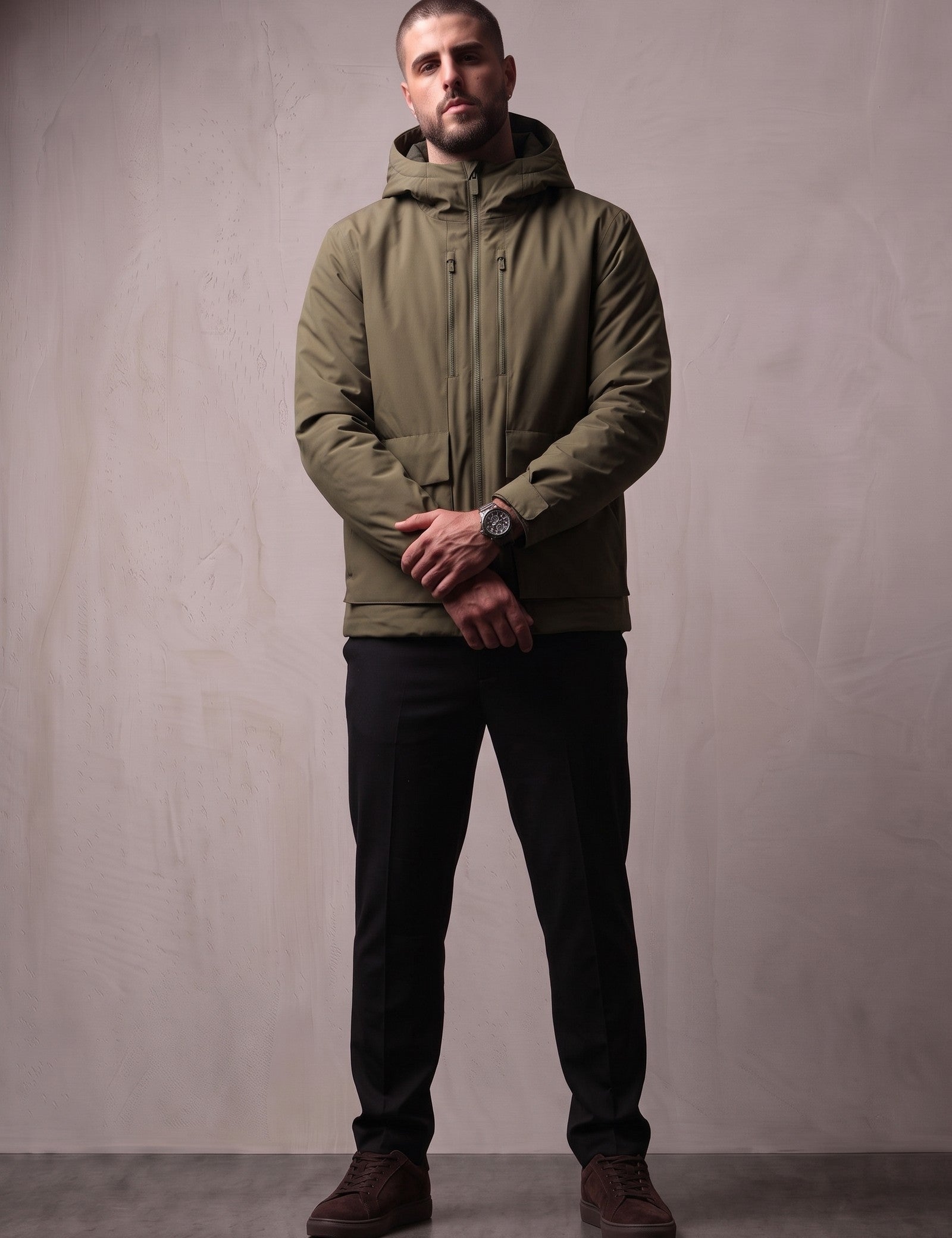 Light Padded Jacket, close-up of the upper body