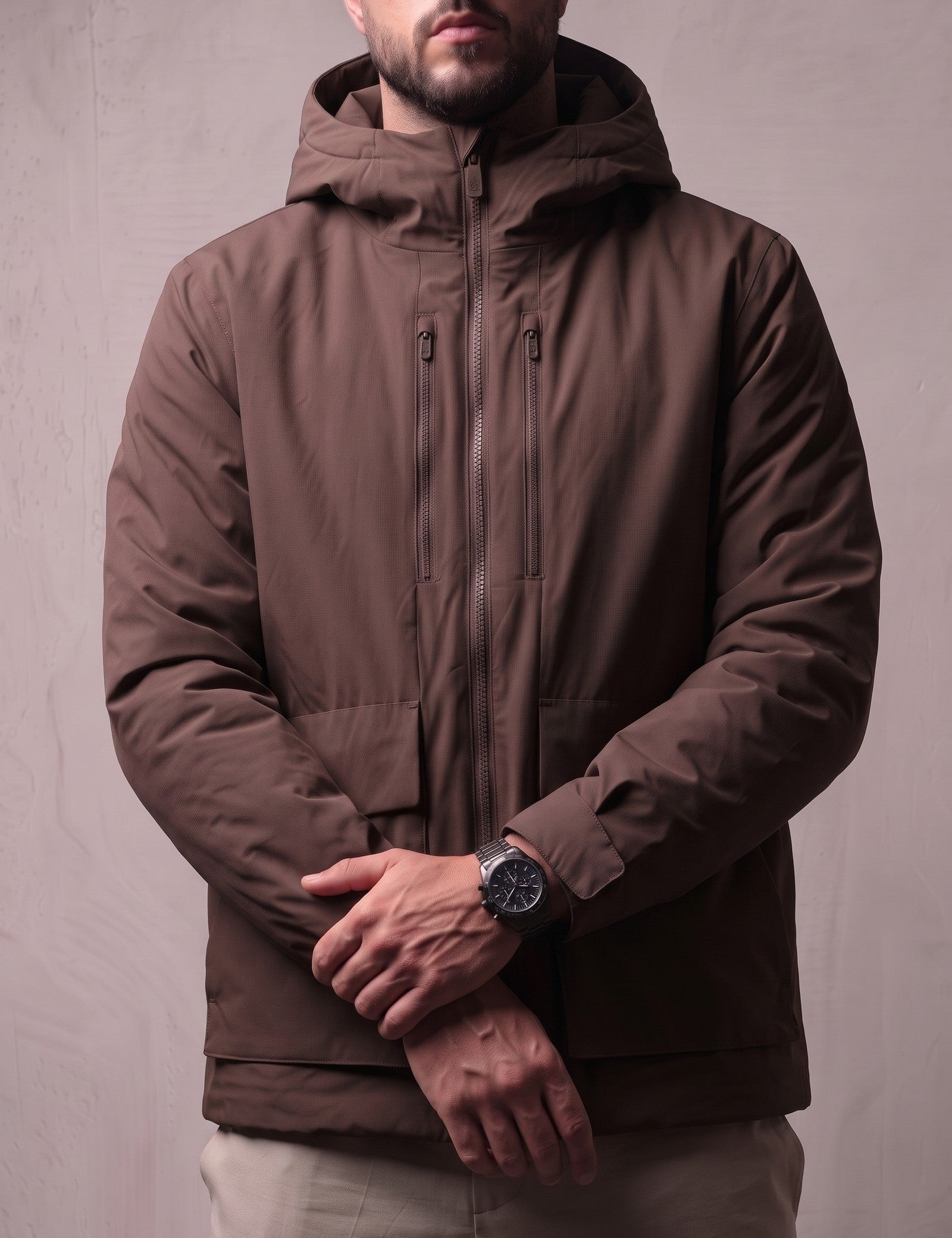 Light Padded Jacket, close-up of the upper body