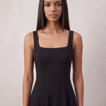 Square Neck Midi Dress, close-up of the upper body