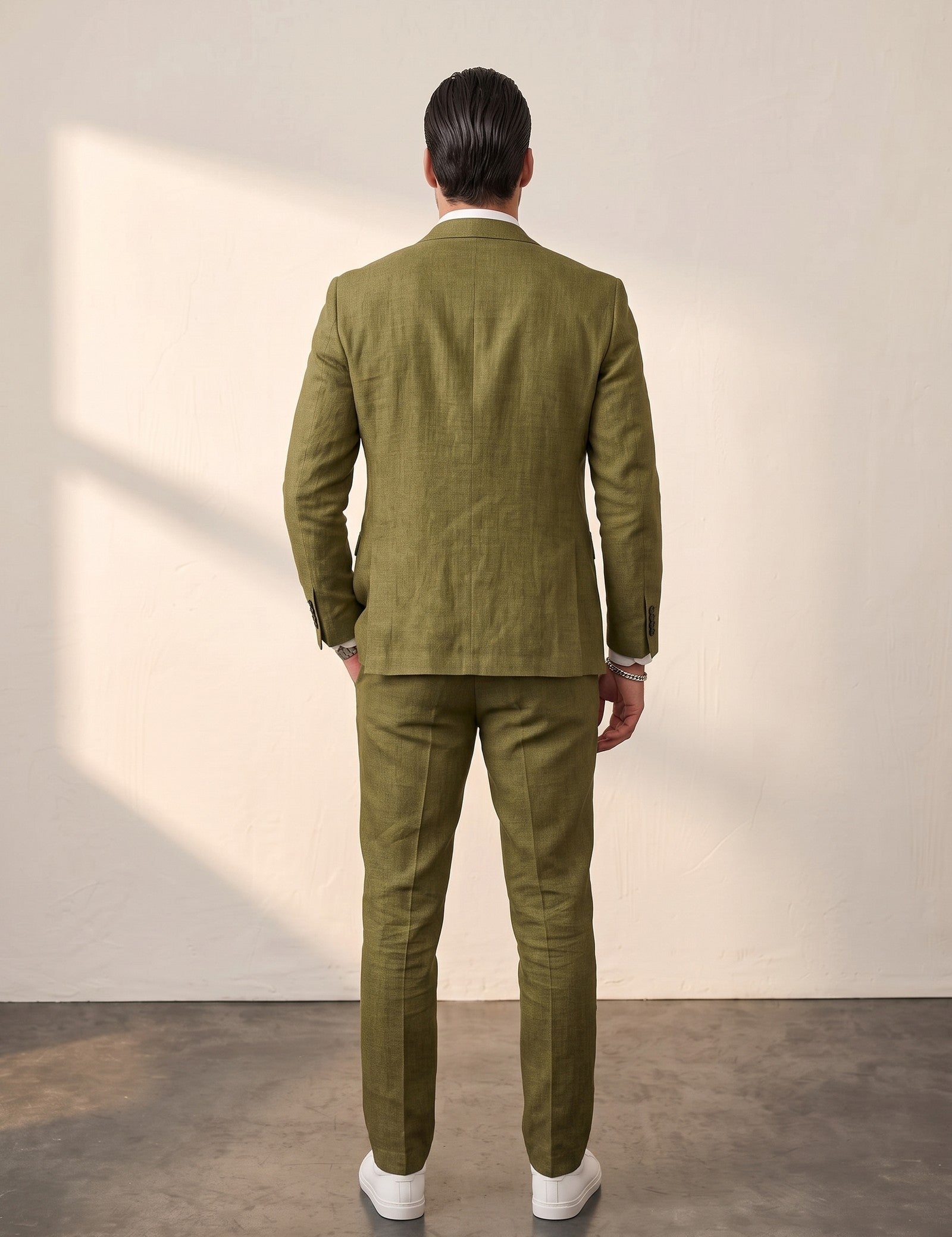 Blazer & Trouser Set, back view, full length