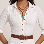 Bohemian Maxi Dress, close-up of the upper body