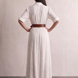 Bohemian Maxi Dress, back view, full length