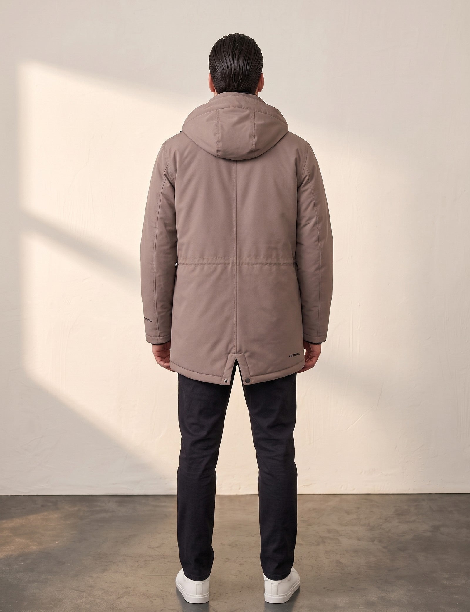 Parka, back view, full length