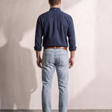 Button-Up Shirt, back view, full length