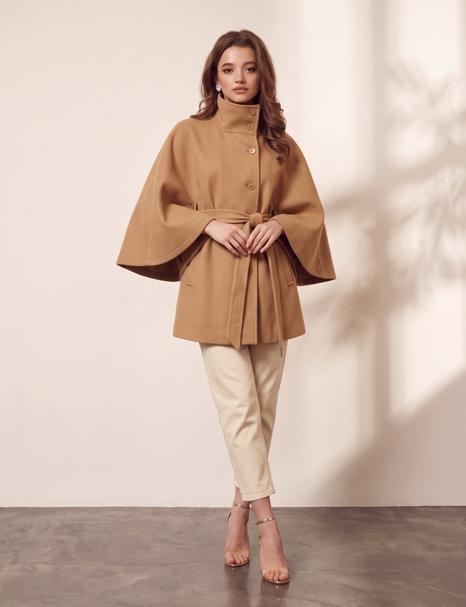 Cape Coat, front view, full length