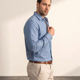 Chambray Shirt, side view, full length