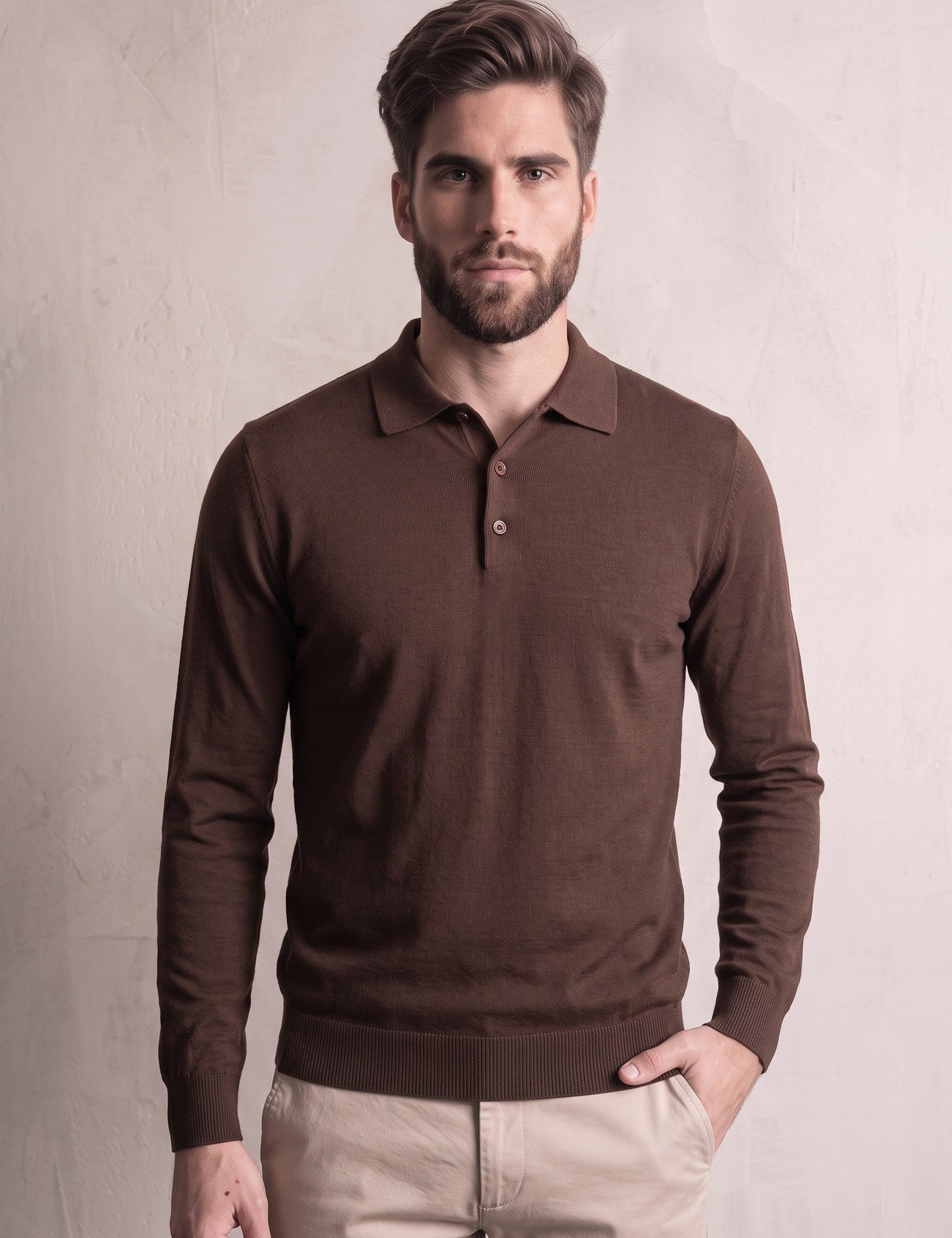 Classic Polo Shirt, close-up of the upper body