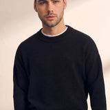 Crewneck Sweater, close-up of the upper body