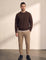Crewneck Sweater in Brown, front view, full length