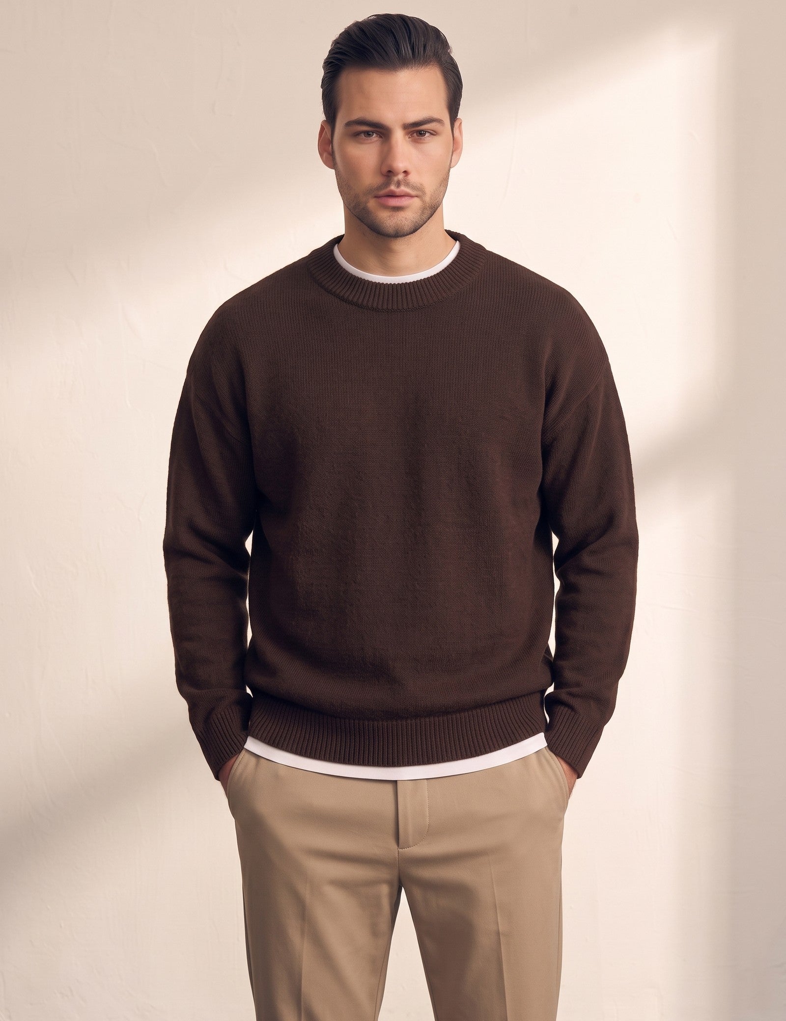 Crewneck Sweater, close-up of the upper body