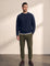 Crewneck Sweater in Navy Blue, front view, full length