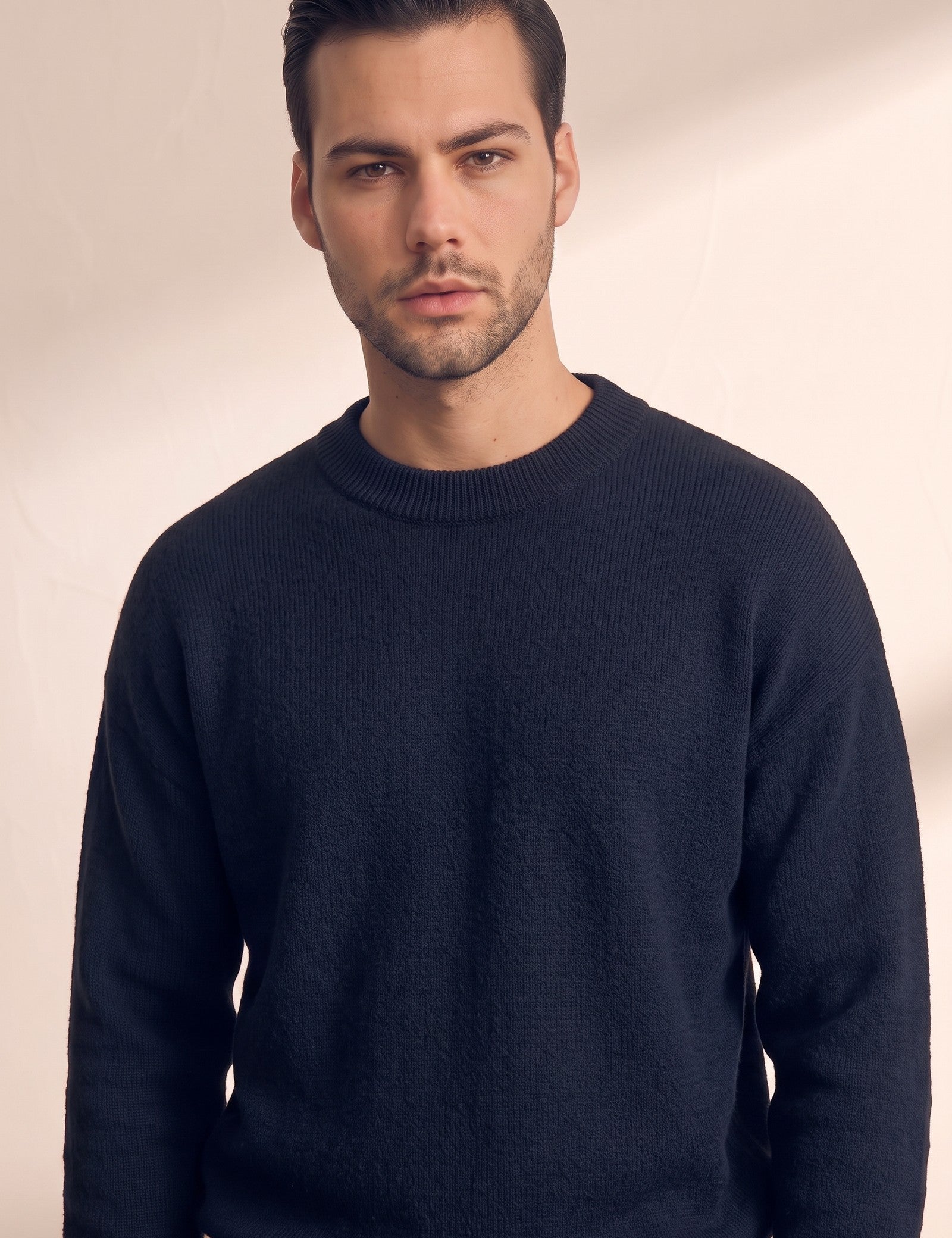 Crewneck Sweater, close-up of the upper body