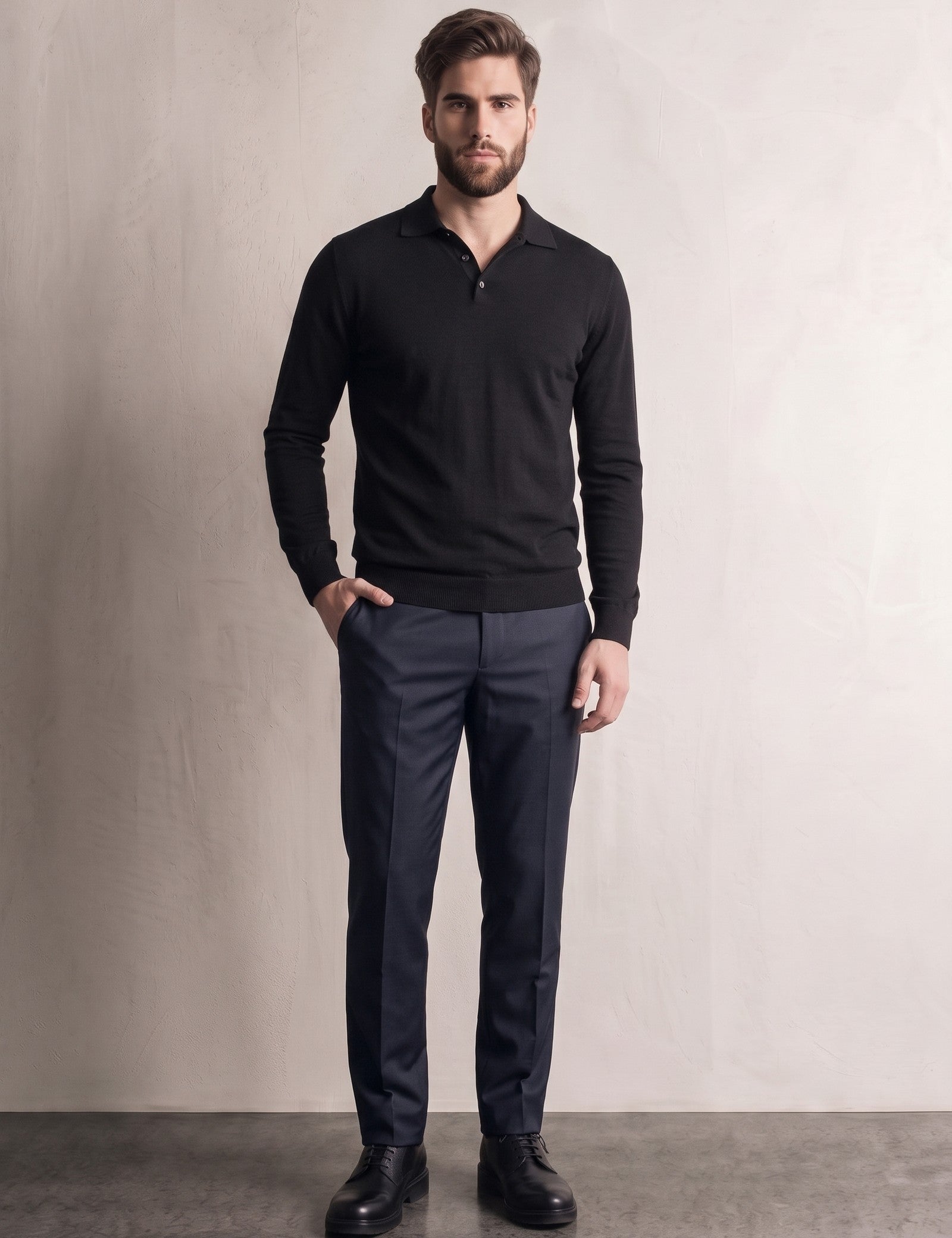 Deluxe Polo Shirt, front view, full length