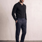 Deluxe Polo Shirt, three-quarter view from the left, full length