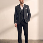 Deluxe Suit in Dark Grey, front view, full length