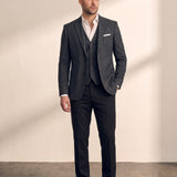 Deluxe Suit in Dark Grey, front view, full length