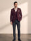 Deluxe Suit in Burgundy, front view, full length