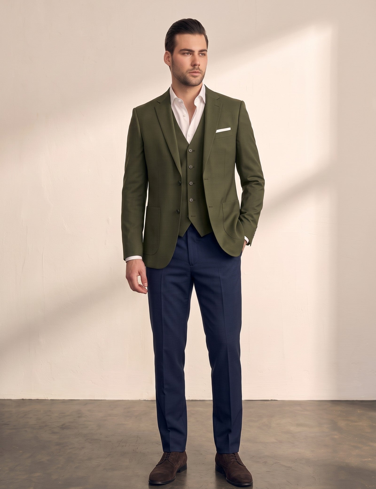 Deluxe Suit, back view, full length