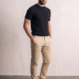 Deluxe T-Shirt, three-quarter view from the left, full length