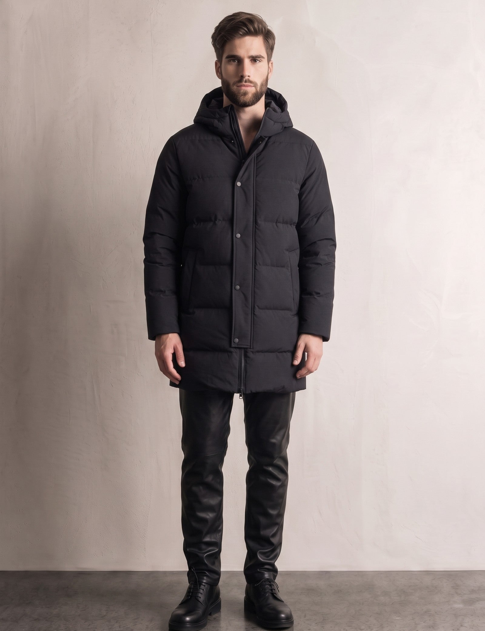 Down Coat, front view, full length