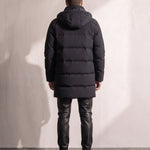 Down Coat, back view, full length