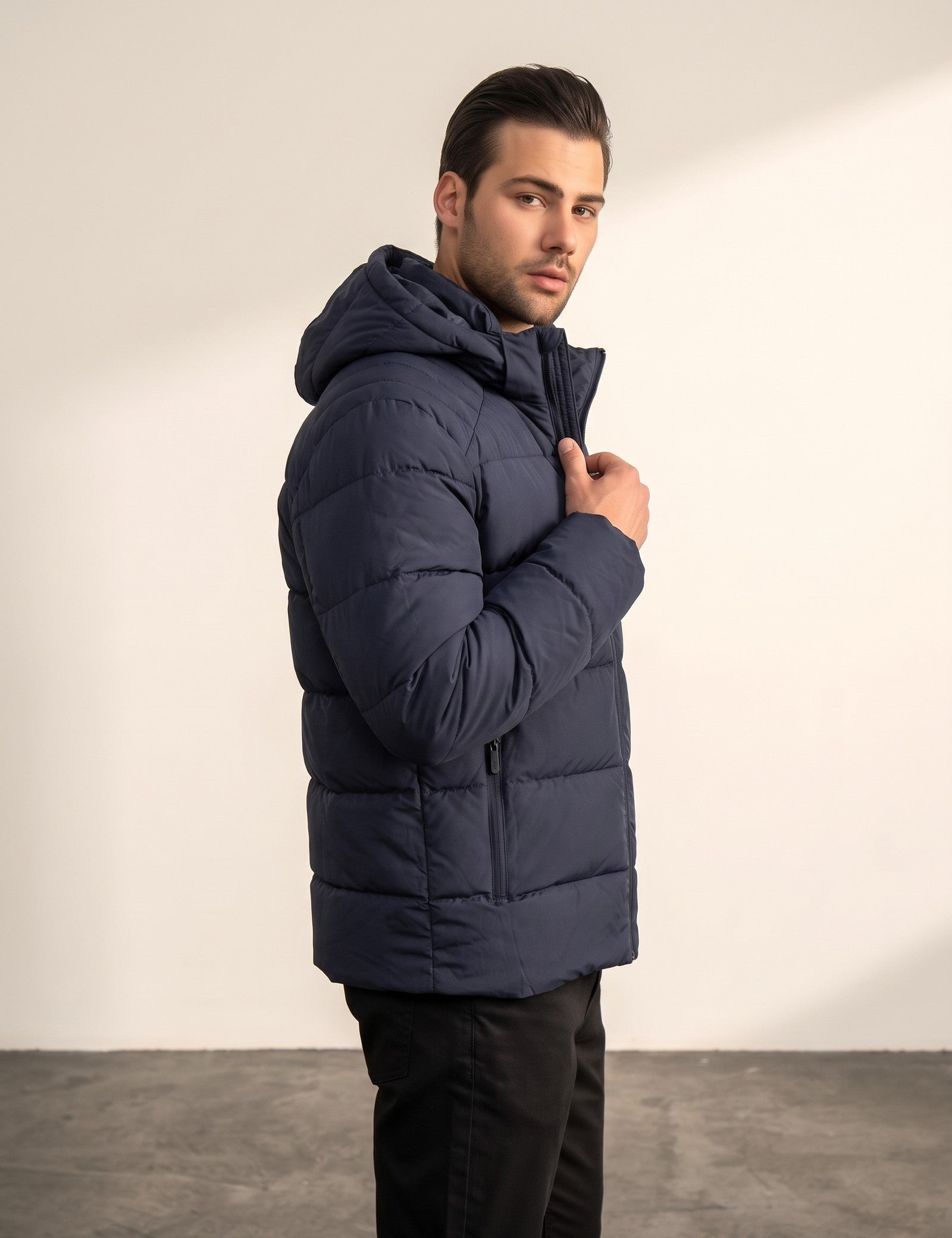 Down Jacket, side view, full length