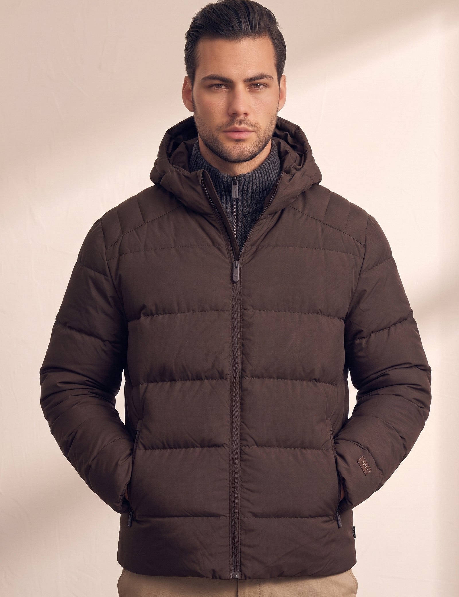 Down Jacket, close-up of the upper body