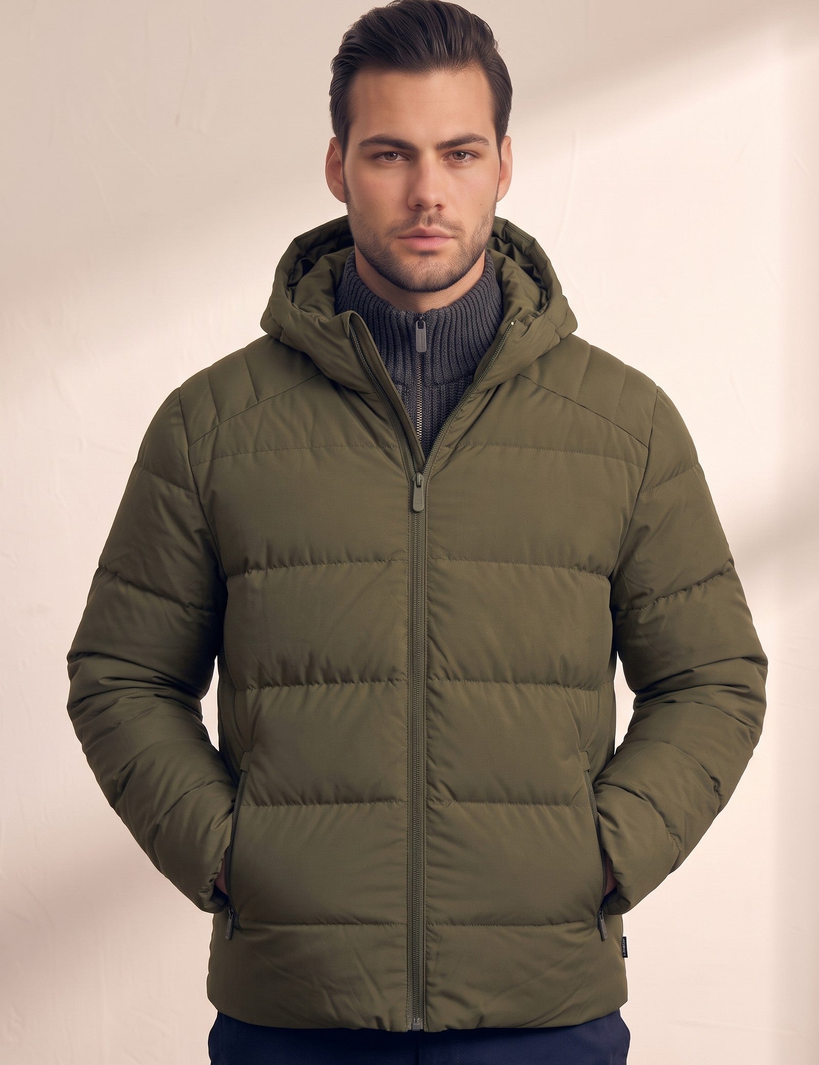 Down Jacket, close-up of the upper body