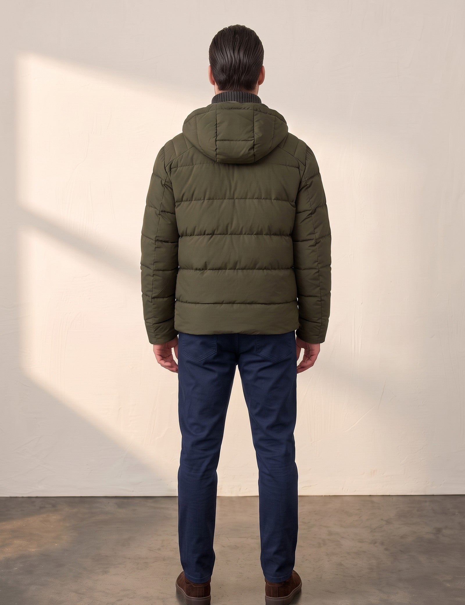 Down Jacket, back view, full length