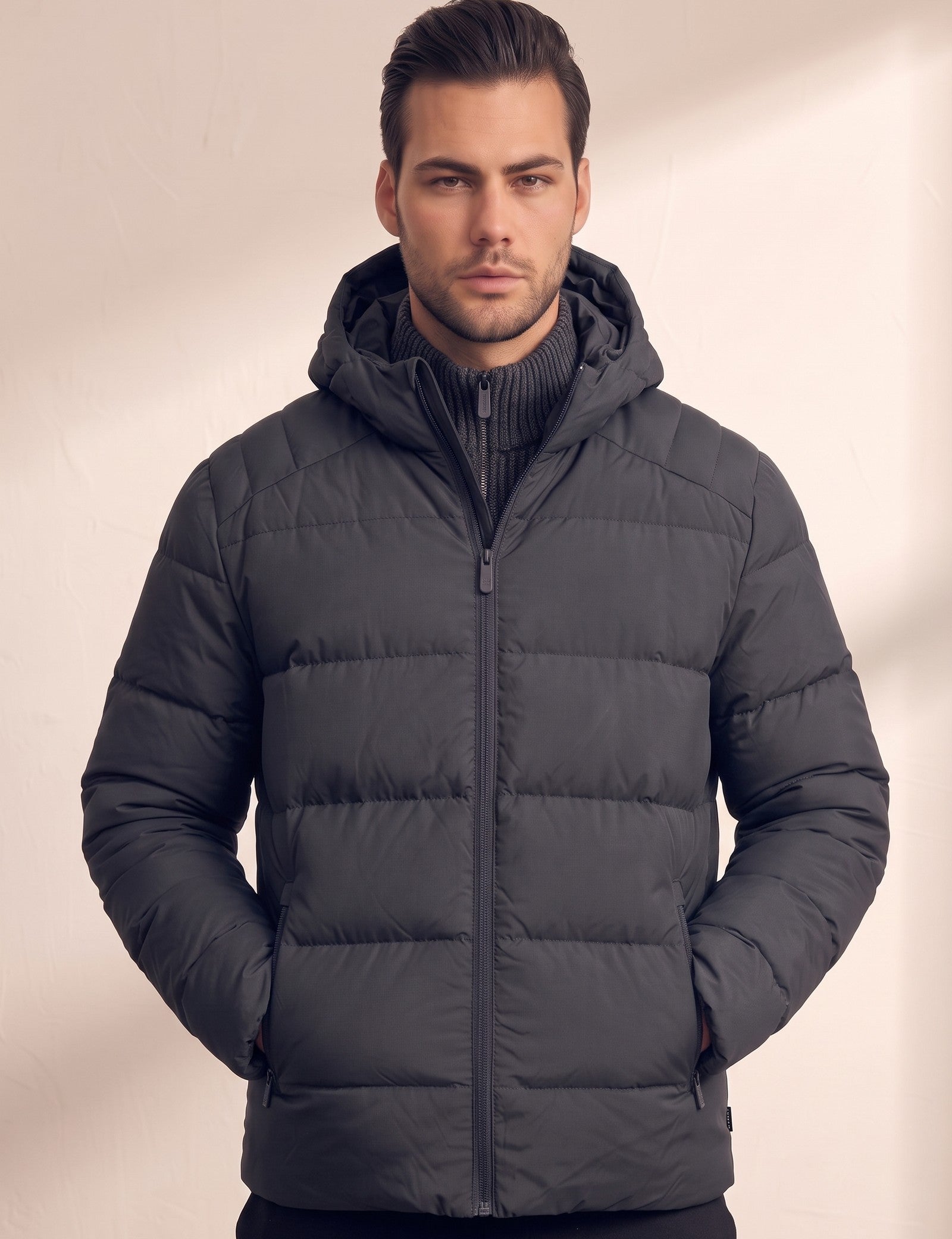 Down Jacket, close-up of the upper body