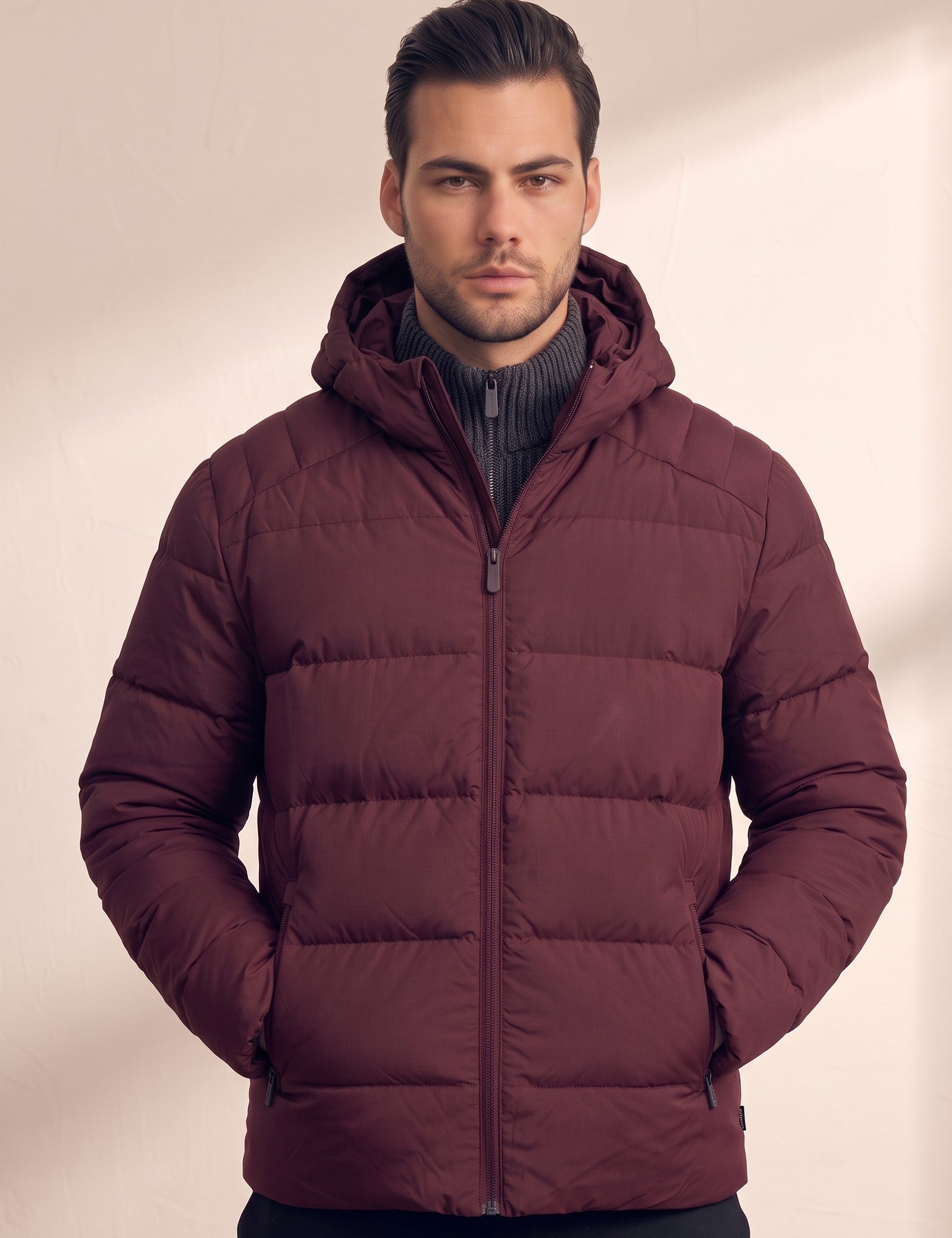 Down Jacket, close-up of the upper body