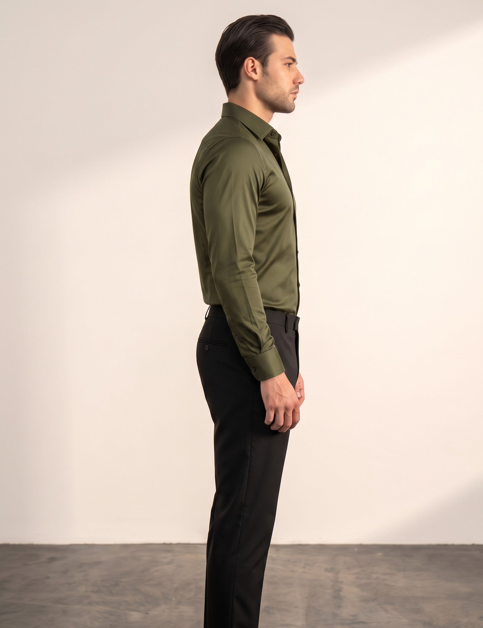 Dress Shirt, side view, full length