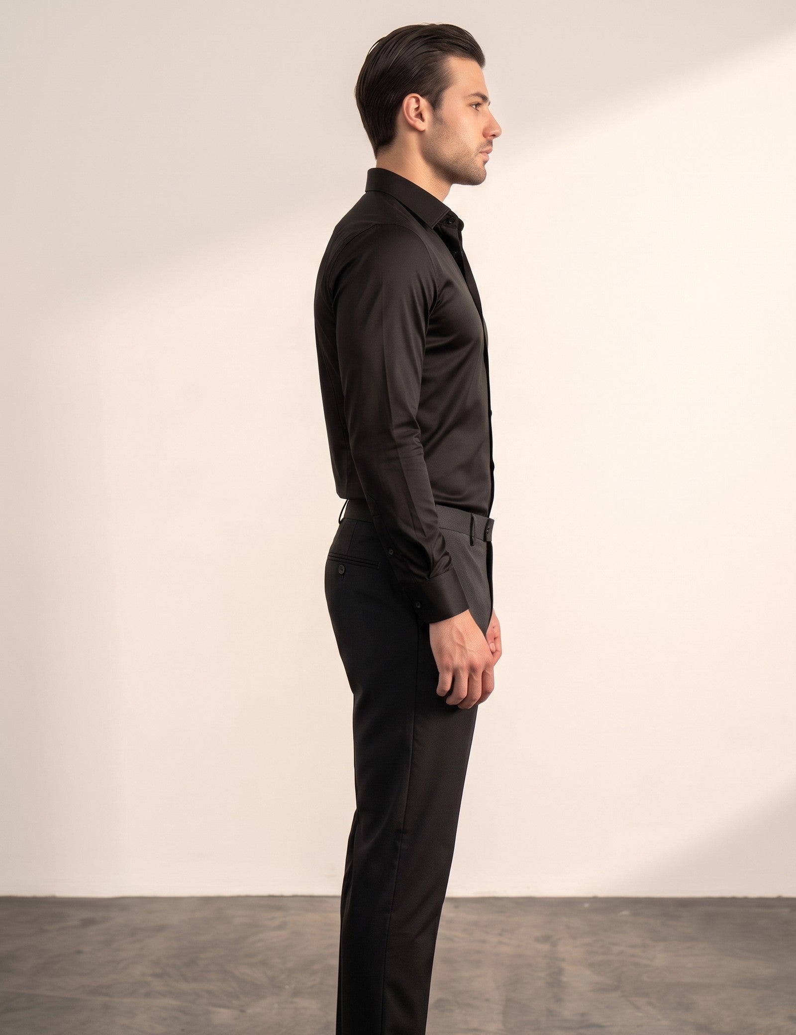 Dress Shirt, side view, full length
