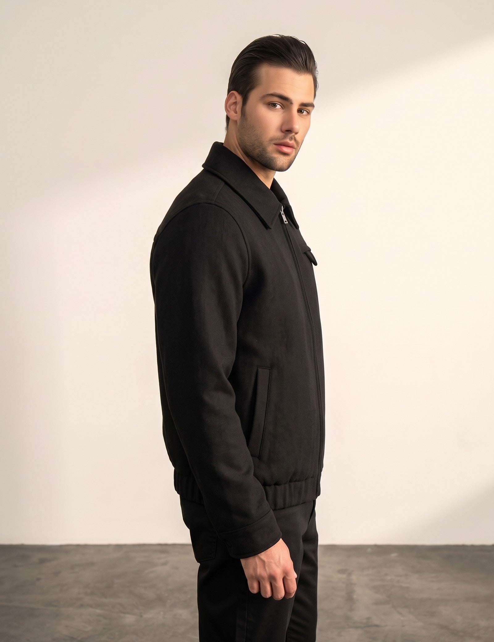 Harrington Jacket, side view, full length