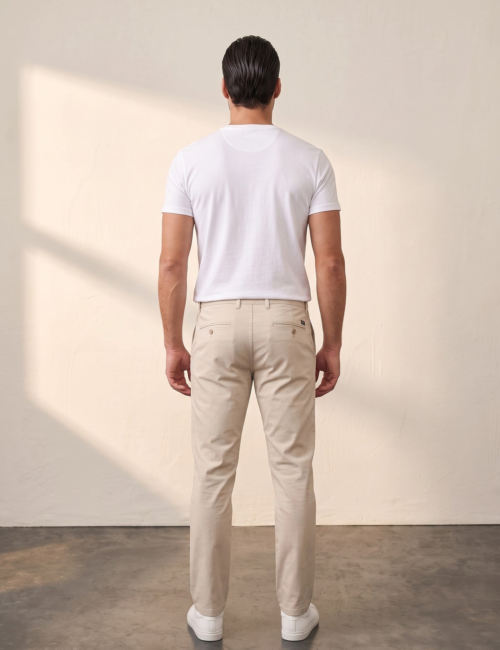 Henley T-Shirt, back view, full length