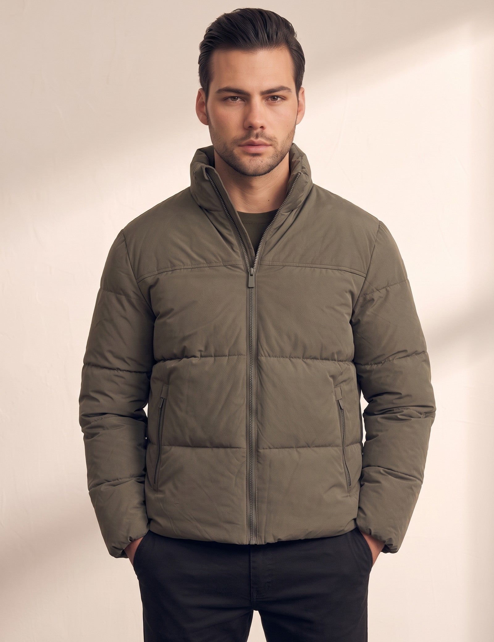 Padded Jacket, close-up of the upper body