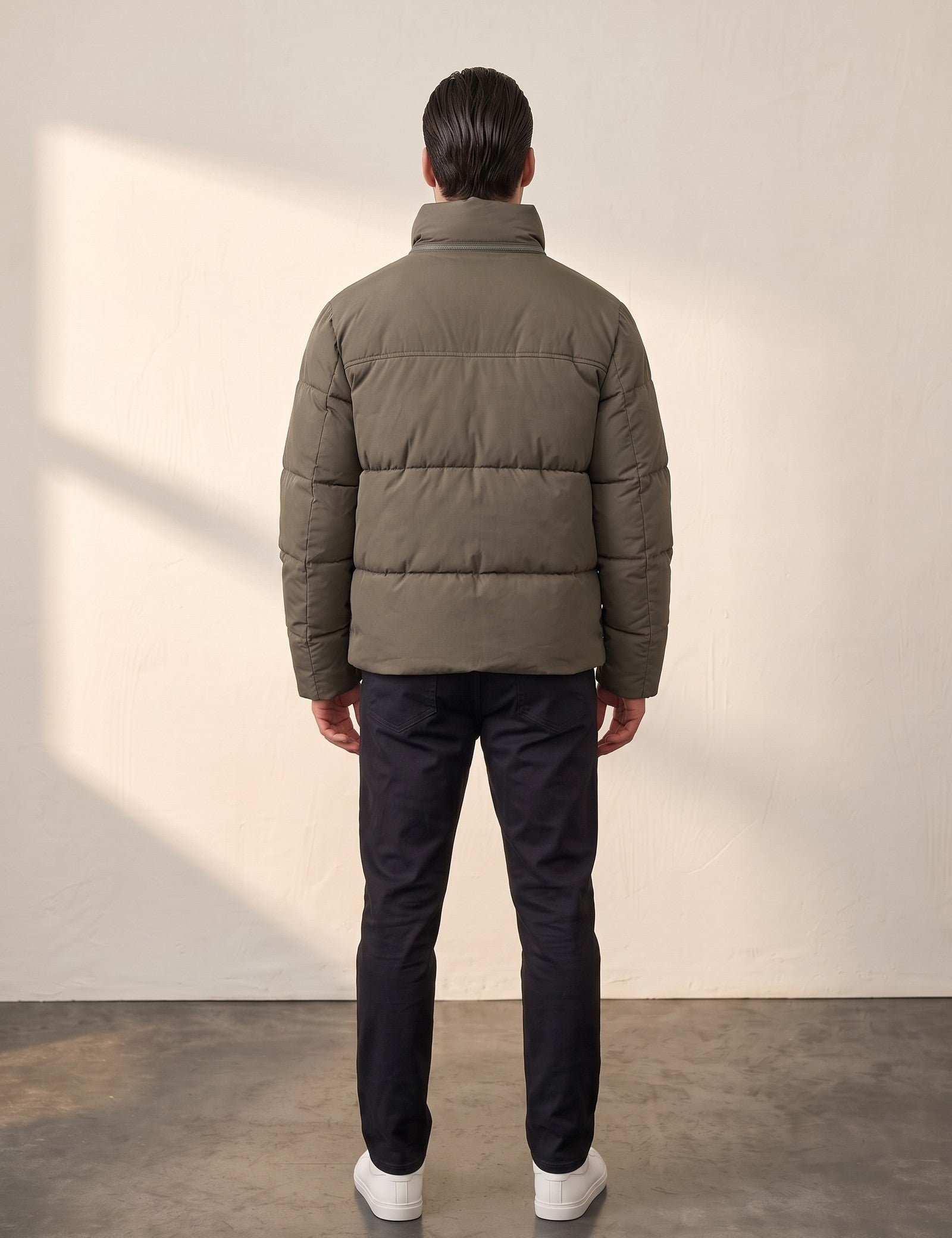 Padded Jacket, back view, full length
