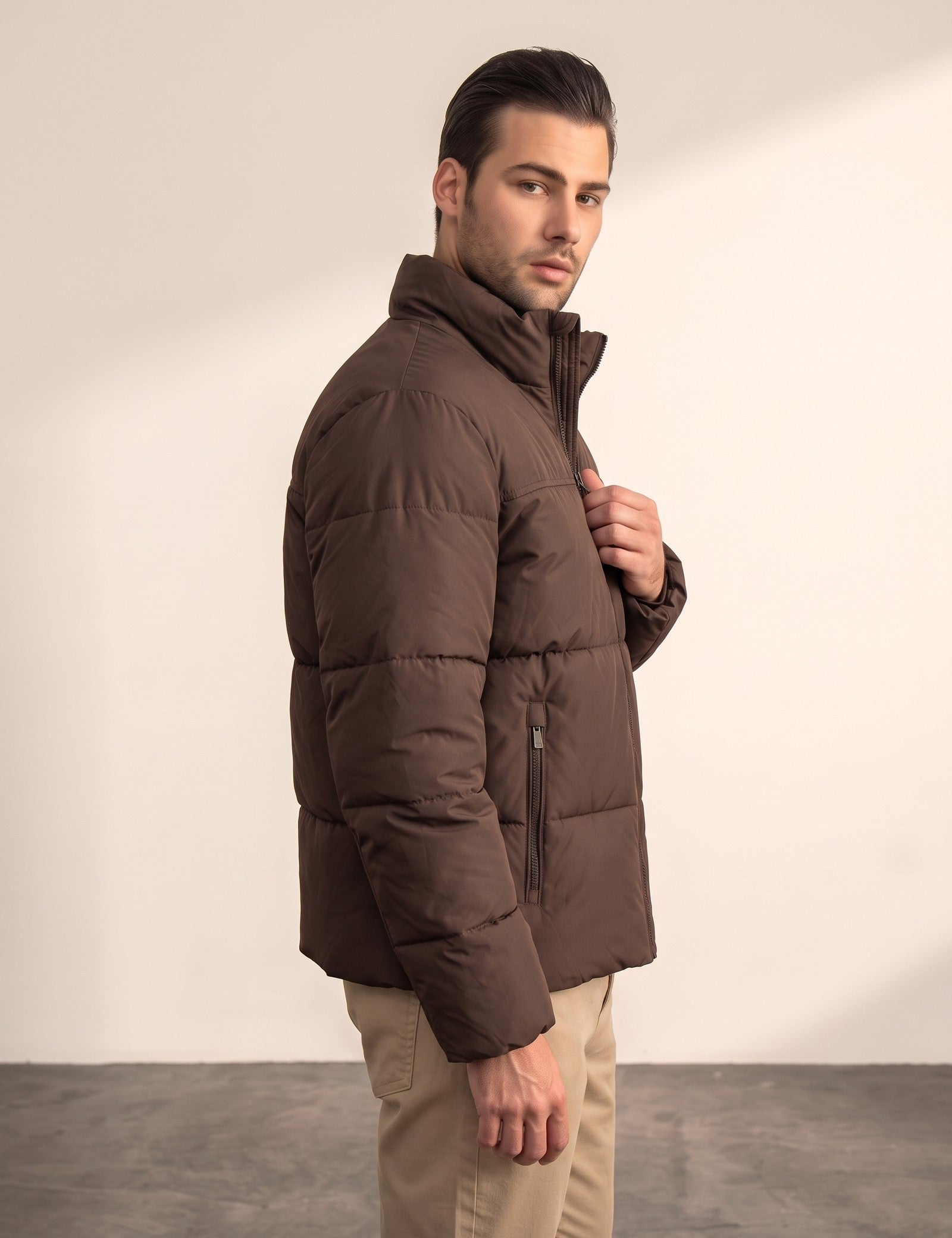 Padded Jacket, side view, full length