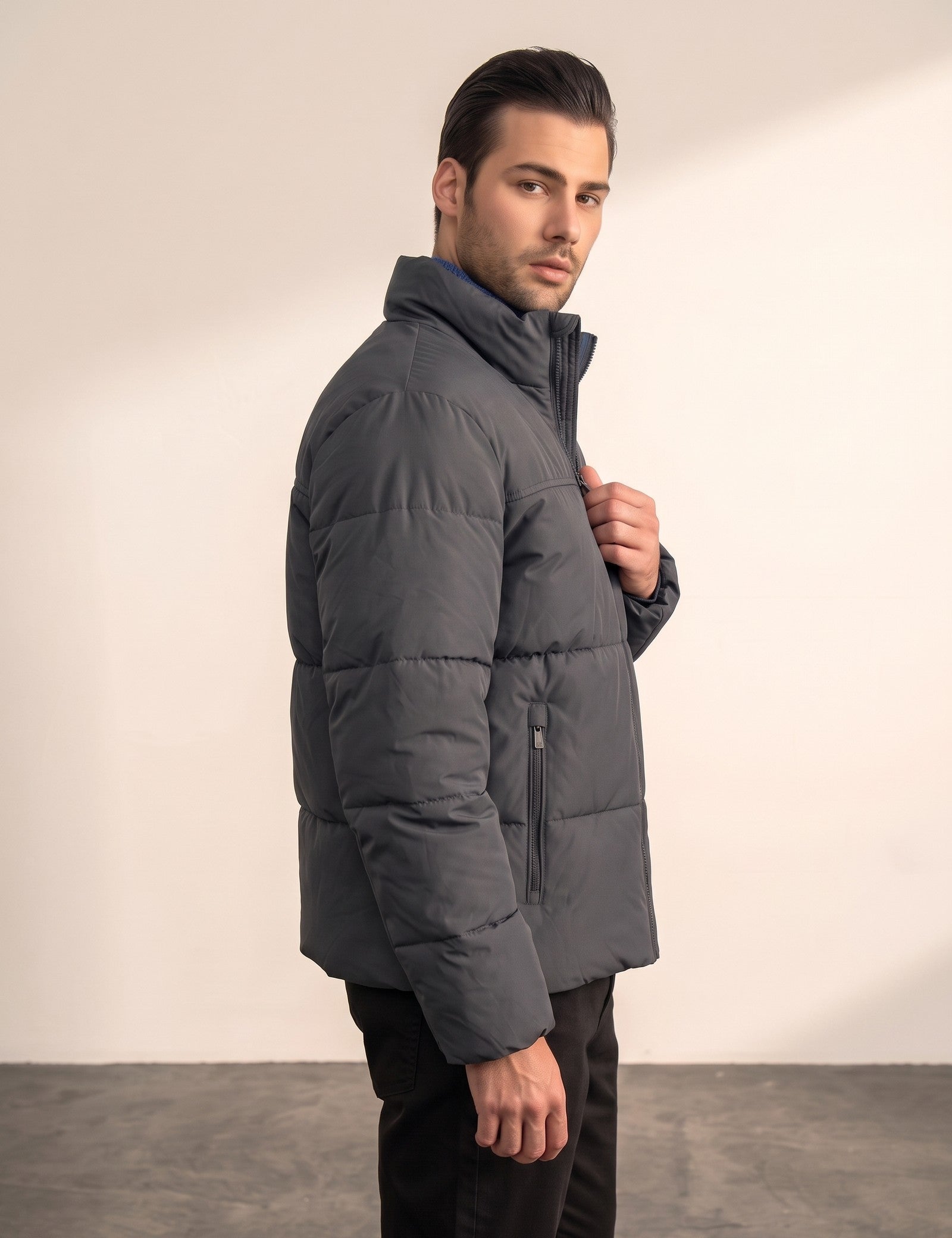 Padded Jacket, side view, full length
