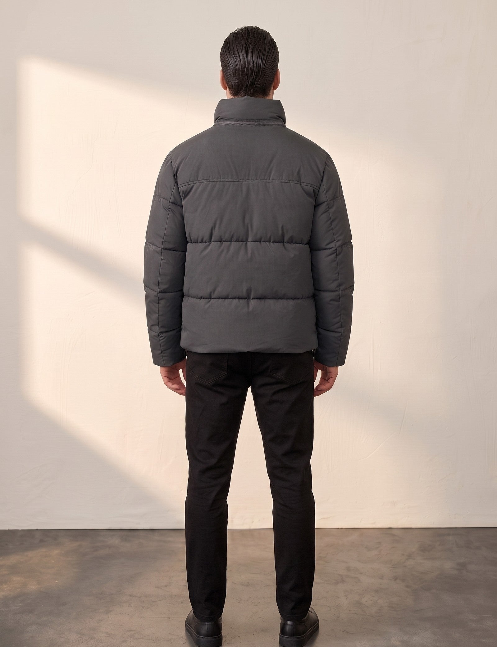 Padded Jacket, back view, full length