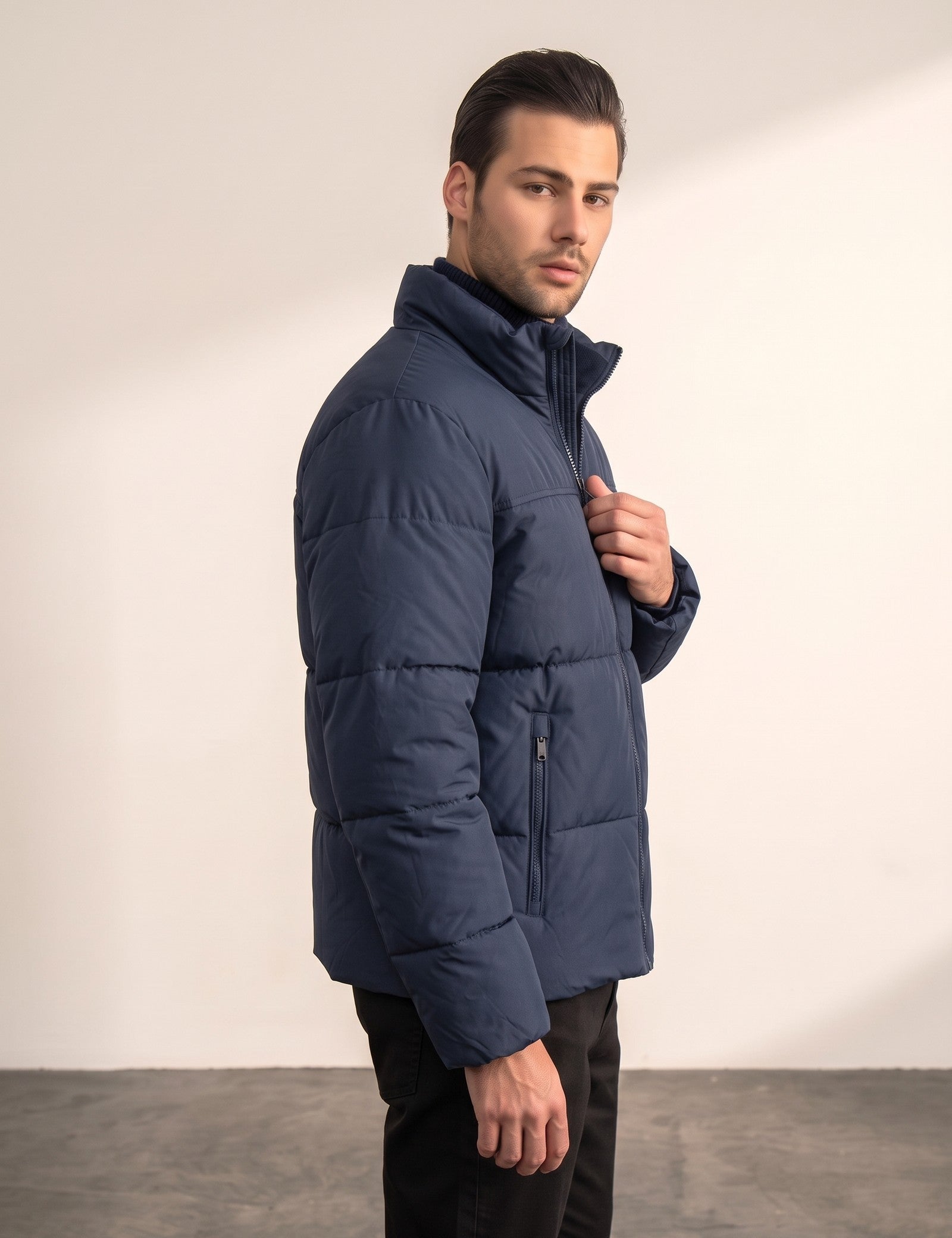 Padded Jacket, side view, full length