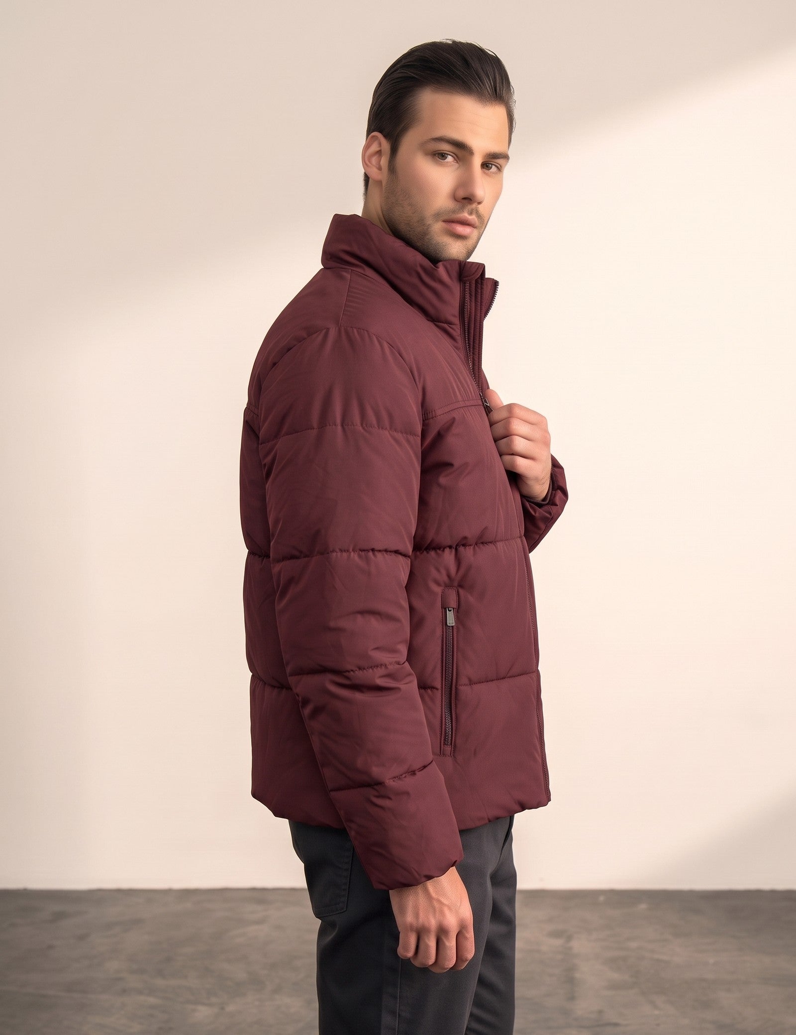 Padded Jacket, side view, full length