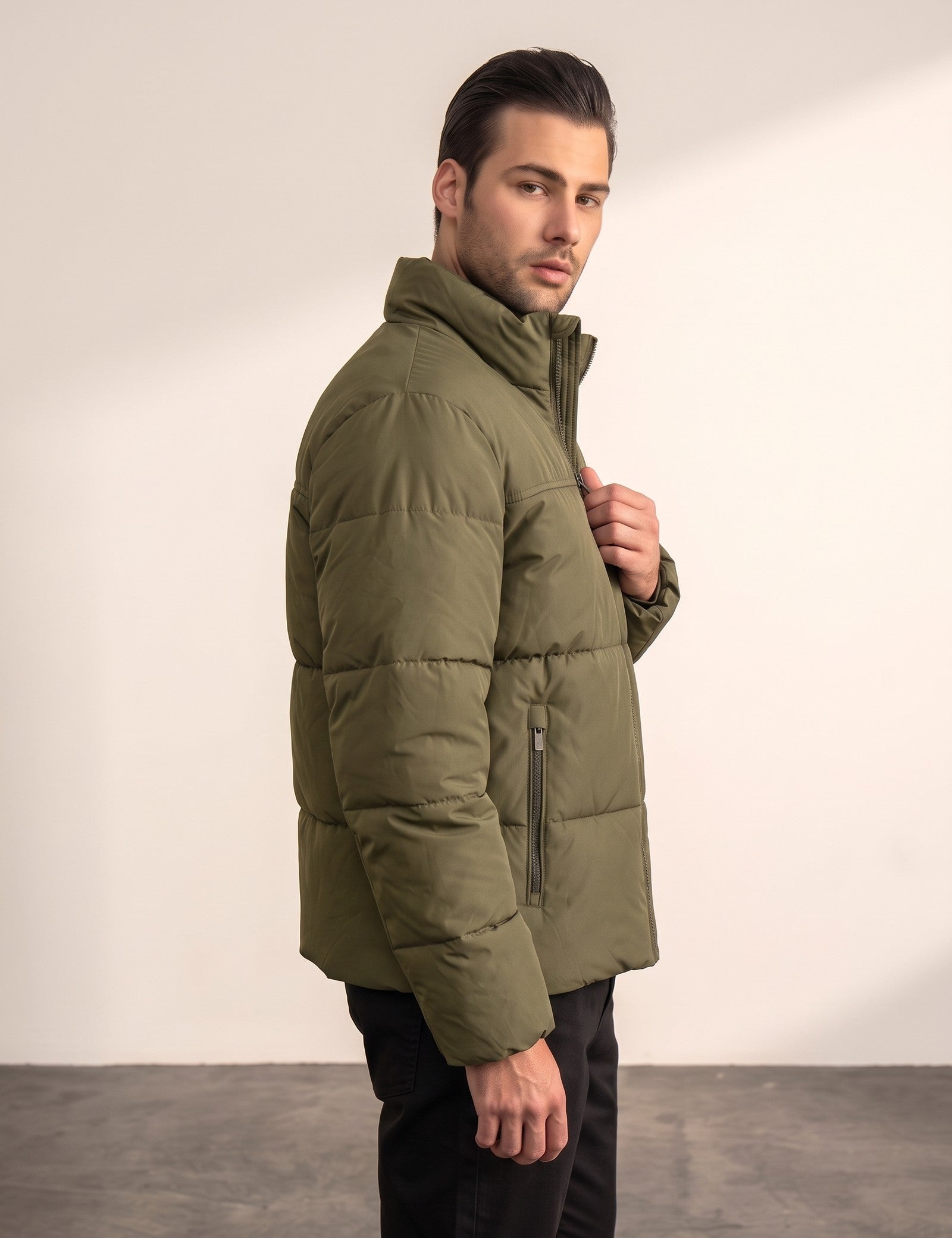 Padded Jacket, side view, full length