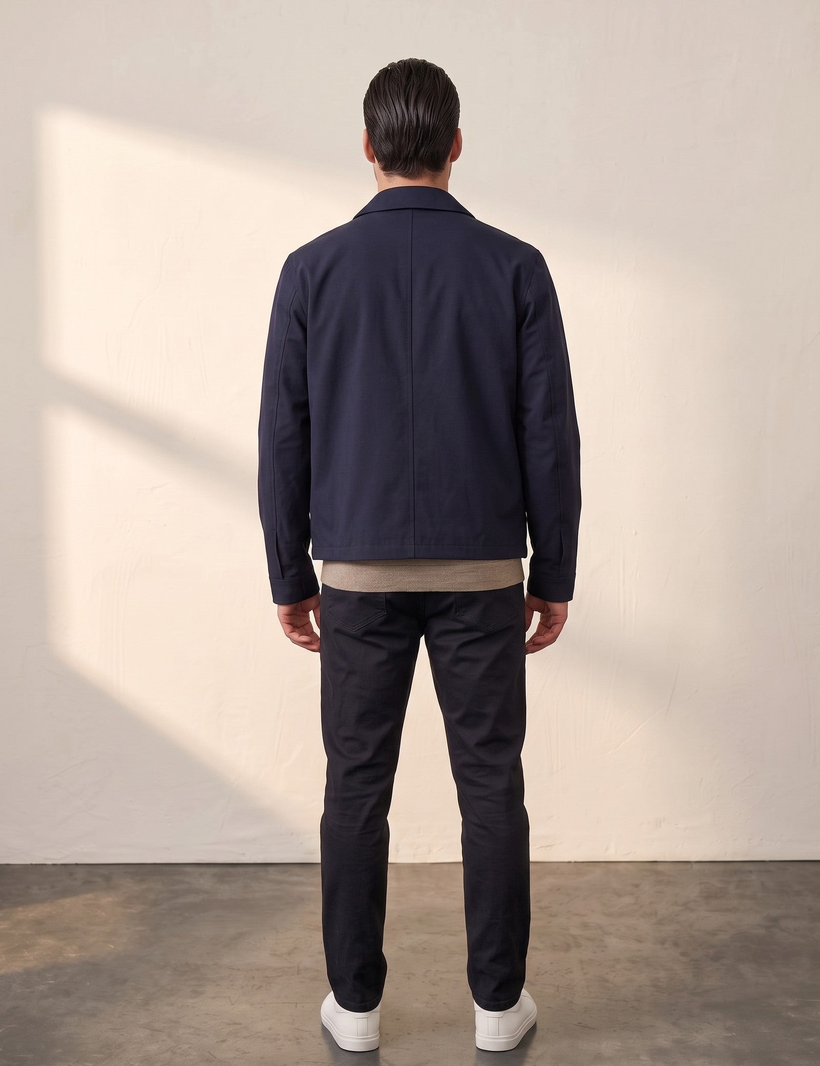Lightweight Zip Jacket, back view, full length