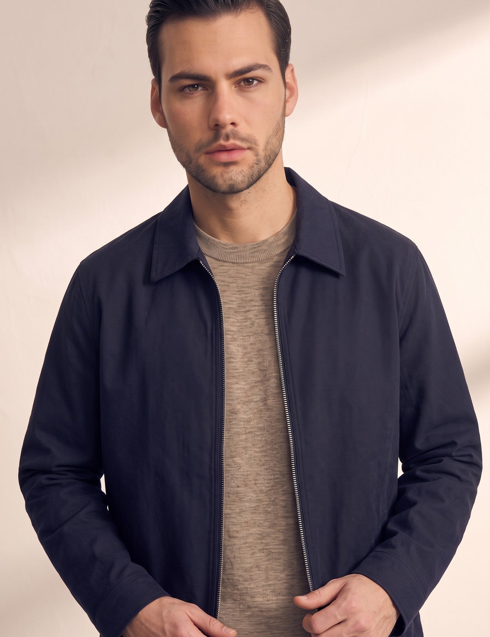 Lightweight Zip Jacket, close-up of the upper body