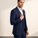 Men's Classic Three-Piece Formal Suit, side view