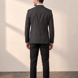 Men's Classic Three-Piece Formal Suit, back view, full length