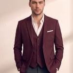 Men's Classic Three-Piece Formal Suit, close-up of the upper body